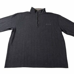 🧢 Columbia Quarter Zip Sweater | Men’s XL | Dark Charcoal